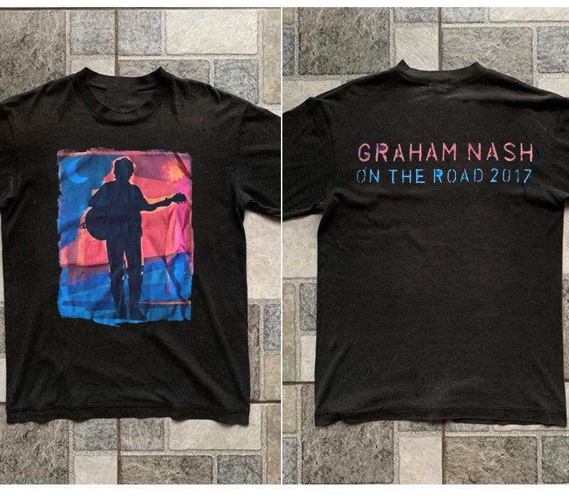New GRAHAM NASH 2 Sides Band On Tour Shirt CL1096 XXL