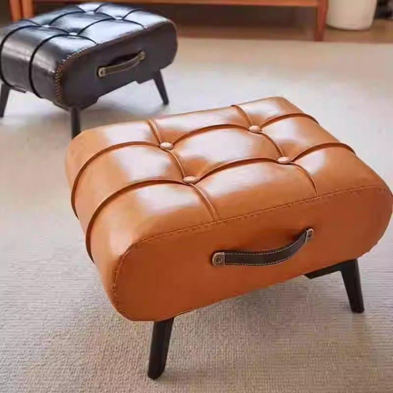 Eleganter leichter Luxus-Schuhhocker mit Holzpaneel für Eingangsbereich und Wohnzimmer