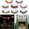 Colorful Halloween Triangular Flags Thanksgiving Cotton Fabric Pennant Bunting Banners for Schools Homes and Offices