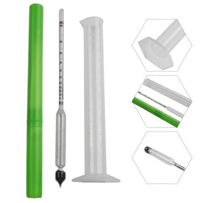 Alcohol Meter Distilling Tool With Measuring Cup 0-100% Meter Alcohol Hydrometer