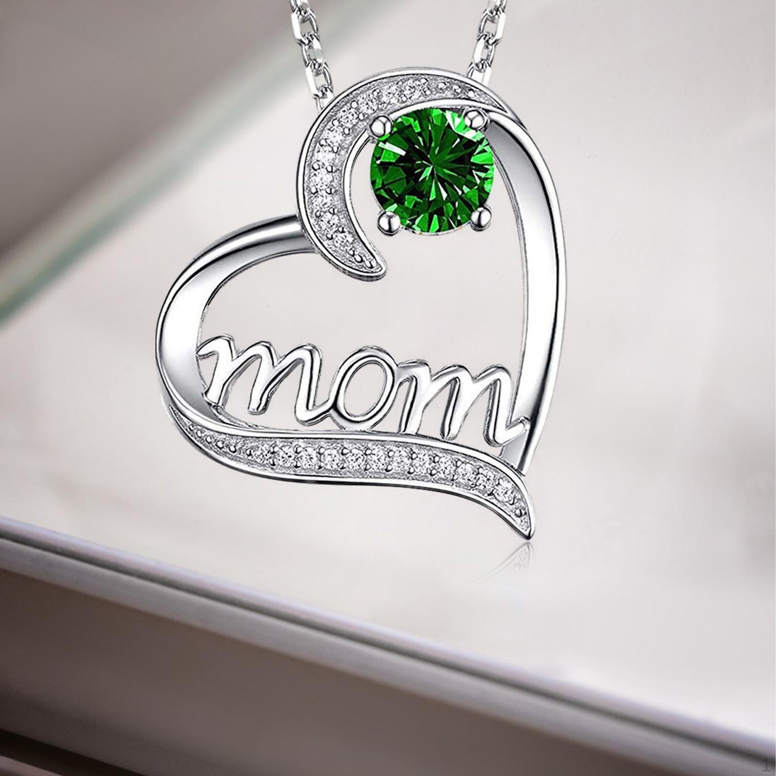 

Mother s Day Necklace Jewelry Chain Romantic Fashionable Elegant Trendy Pendant Green
