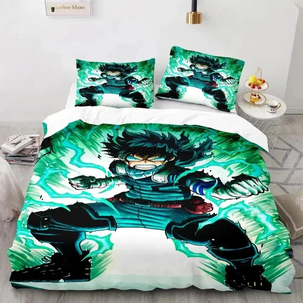 

New My Hero Academy Bedding Set Printed Bed Set With Pillowcase Bed Duvet Cover Soft Queen King Size Bedclothes Home 70x133cm 2pcs