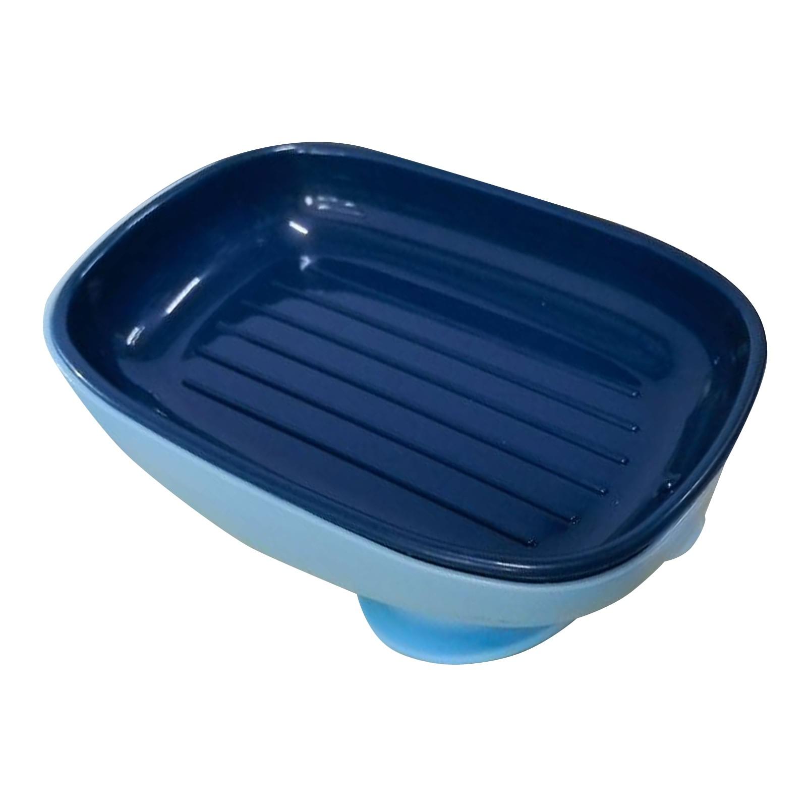 

Мыльница держатель для мыла держатель для губки на кухне без перфорации мыльница принадлежности для ванной комнаты One Size синий