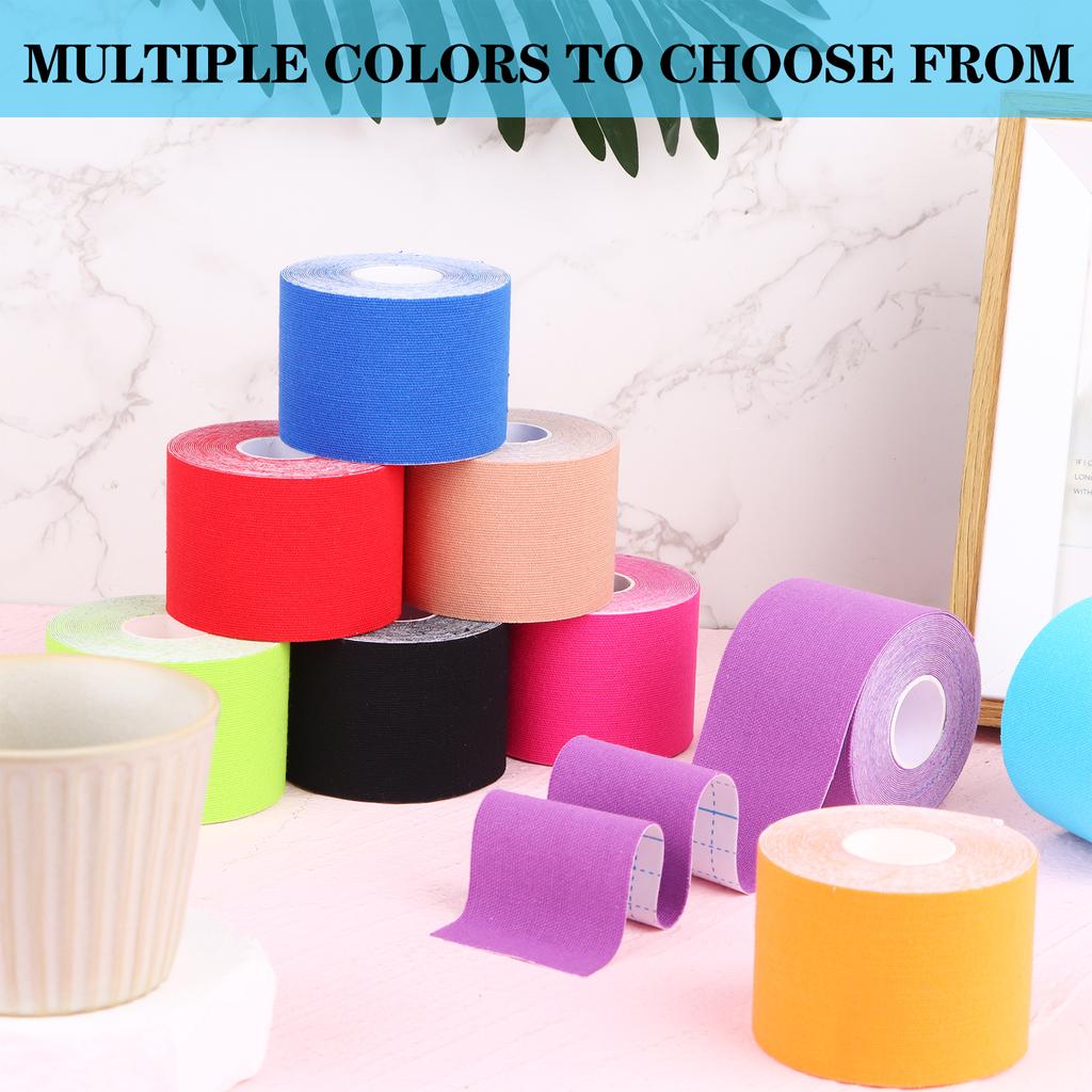 9 Rolls Kinesiology Tape Waterproof Physio Tapes For Shoulder Knee Elbow Ankle Elastic Pain Relief Sports Tape For Athletes
