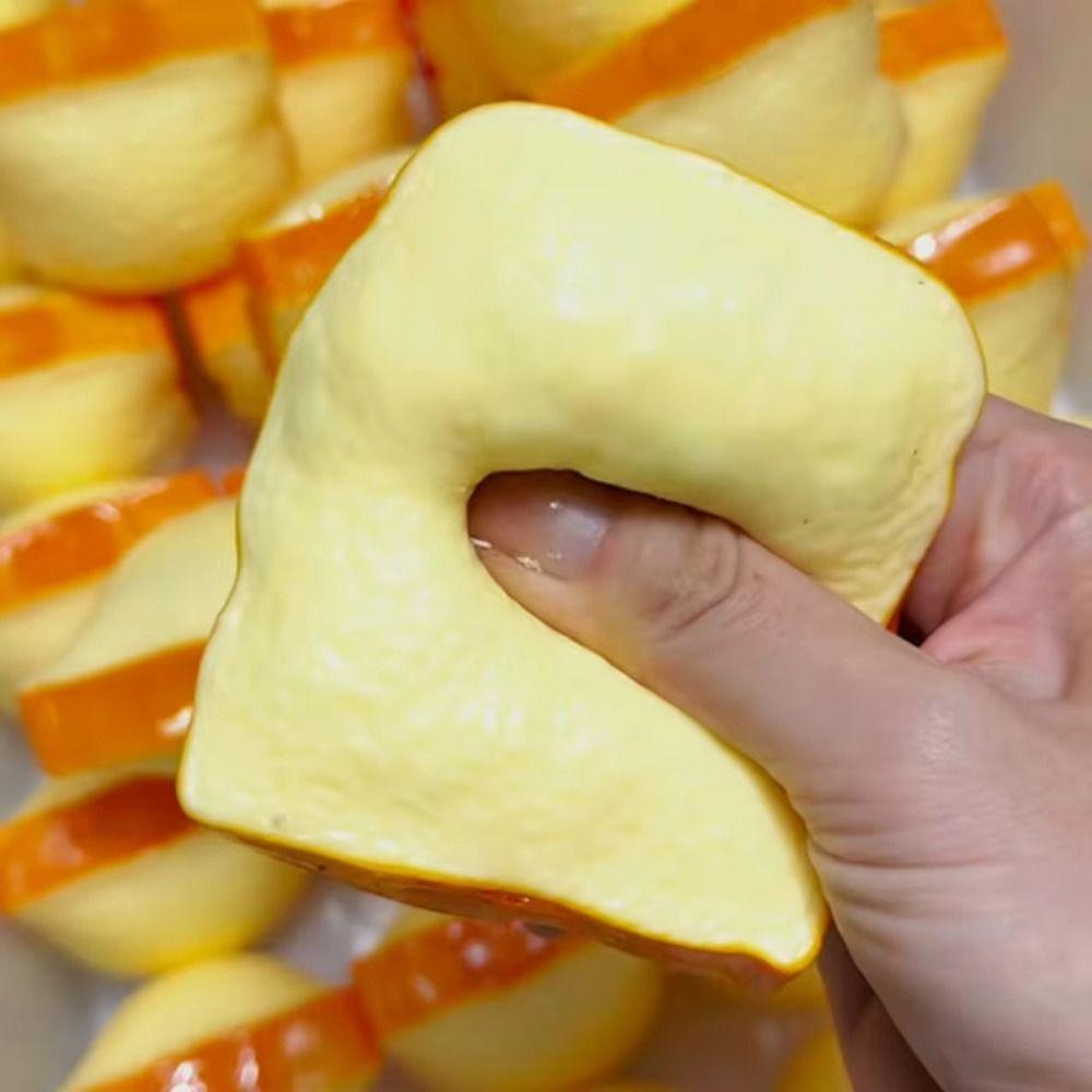 Sound Effects Toast Bread Squishy Toy Crunchy Sensory Fidget Toy for Kids Adults