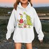 Children's Fashionable Casual Long-sleeved Loose Christmas Print Pullover Hooded Sweatshirt