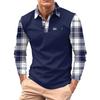Men's Long-sleeved Collared Button-down Pocket Casual Top