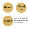 1/3/5Rolls Kraft Paper Sticker DIY Round Custom Labels Sticker Multifunctional Labelling Paper Items Classification Name Sticker