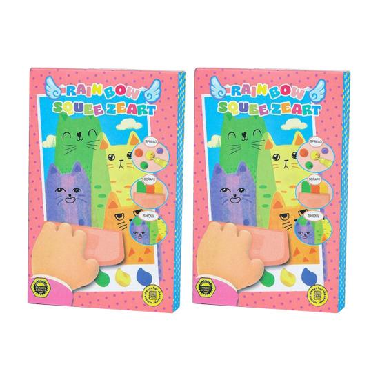 Kit Arte Scratch Arcobaleno Set Carta Raschiabile Magica Arcobaleno per Bambini Cartoline Creative Fai-da-te Biglietti d'Auguri Personalizzati Giocattolo per la Motricità Fine