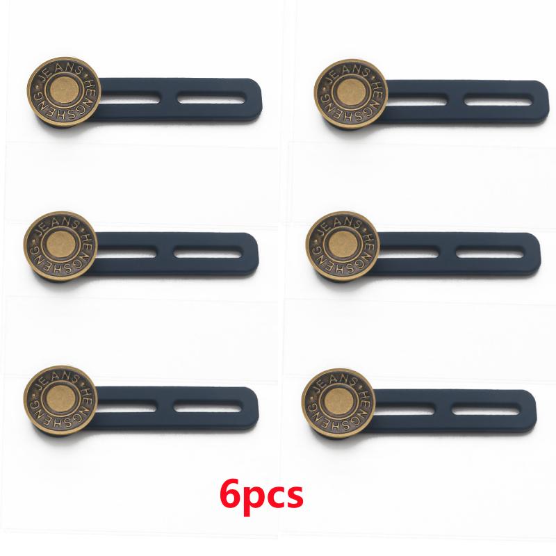 6 Pcs Jeans and Pants Button Extenders: Universal Wait Expanander for Women and Men, Instant Band Extension Solution