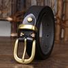 2.8cm Width Women Genuine Leather Belt for Women Female Cowskin Strap Casual Copper Buckle Ladies Belts Designer High Quality