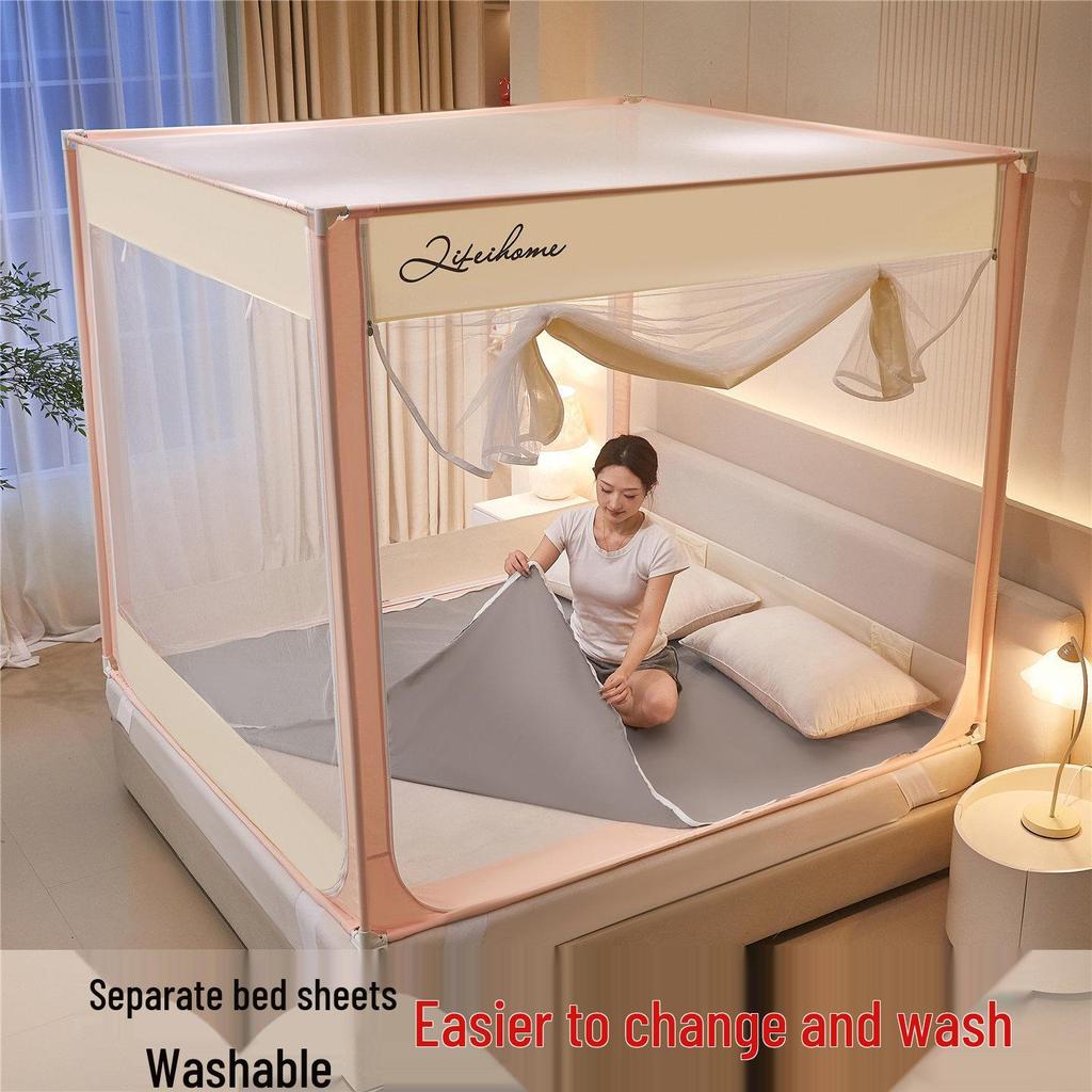 Free Shipping 2026 Anti-Fall Mosquito Net: Full-Cover Bed Rail Tent for Babies and Children