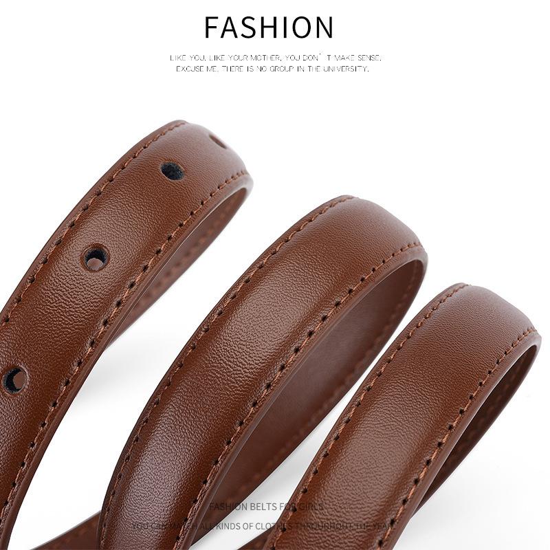 Mei Mary New women's leather belt - genuine cowhide, trendy korean style, versatile jeans belt