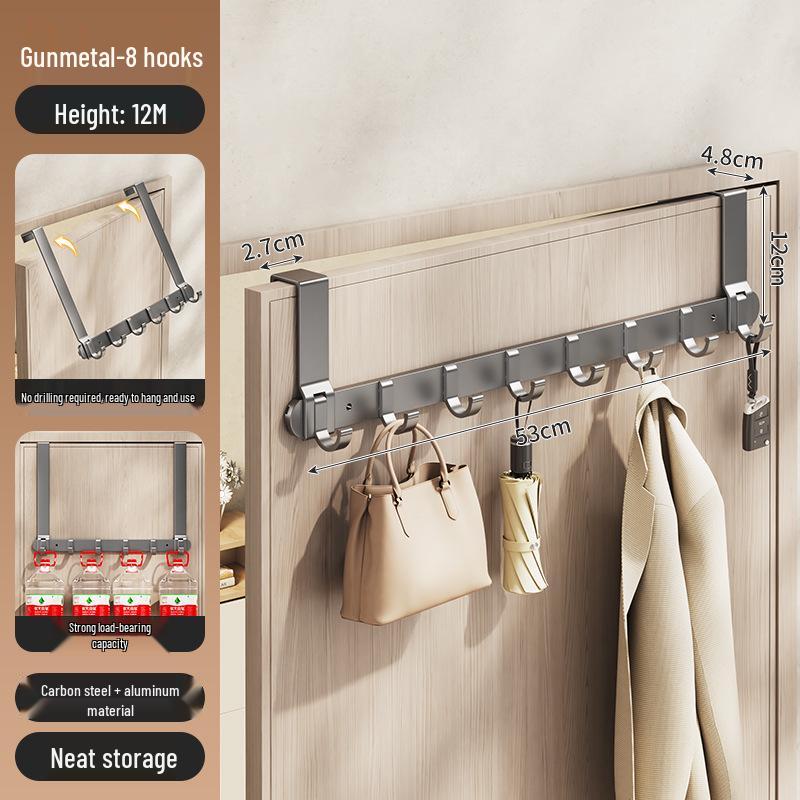 Silent Adhesive Wall-Mounted Clothes Hanger Hook for Bedroom Doors
