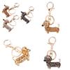 Elegant Rhinestone Dachshund Dog Key Chain Versatile Accessory For Everyday Use