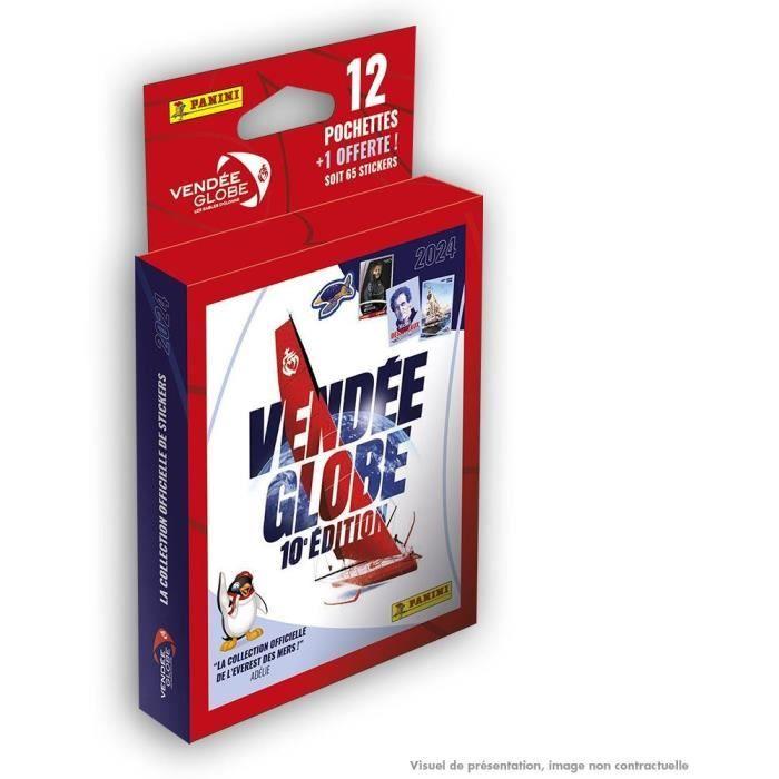 PANINI Vendée Globe Stickers et album, Blister 12 pochettes + 1 offerte soit 65 stickers bleu