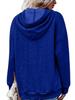 European & American Style Women's Casual Jacquard Hooded Knitted Sweatshirt