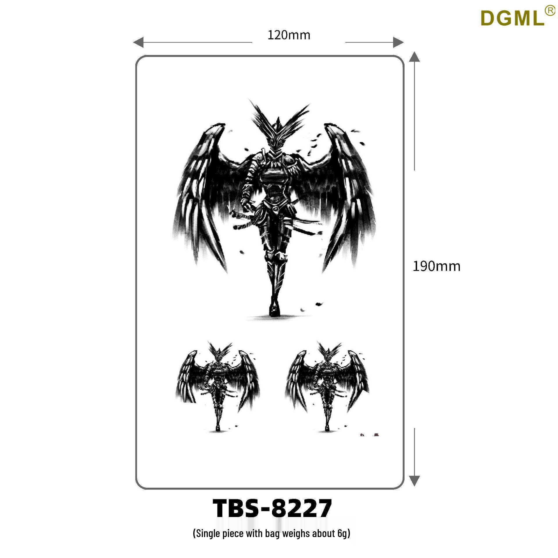 Customizable Tattoo Stickers: Lettering & Full Arm Designs, Cartoon, European & American Styles, Hot Stamping, Full Back Designs. 120*190 mm