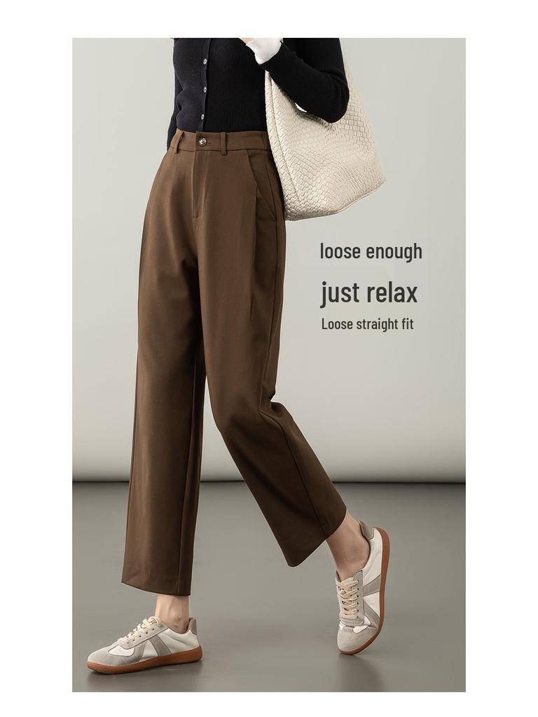Lyocell Wool Women's High-Waist Slimming Black Harem Pants - Autumn 2025 Collection