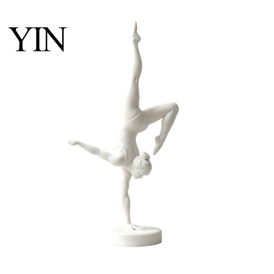 Matte White Ballet Decor 3D Printed Rhythmic Gymnastics Figurine, Modern Minimalist Art Sculpture, Elegant Decorative Pieces for Home Handstand