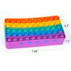 Toys Rainbow Push Bubble Pencil Case Silicone Stationery Storage Bag ADHD Sensory Fidget For Decompression Gifts Kids Boys Girls