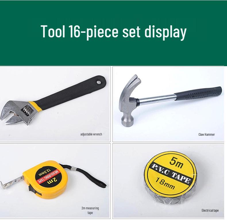 16-teiliges Autoreparaturwerkzeugset: Kfz- & Haushaltswerkzeugsatz