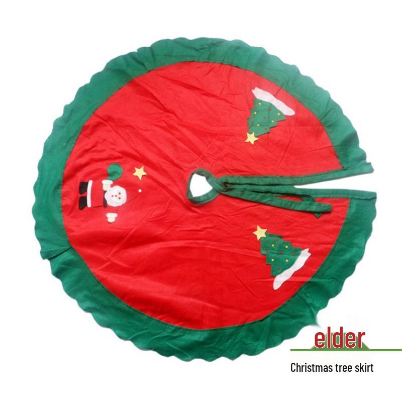 Christmas Non-woven Tree Skirt 90cm - Holiday Apron for Tree Decor