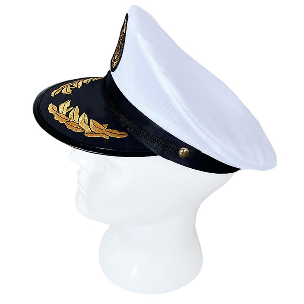 Men Militaries Captain Hat Aviation Party Sailors Hat Sunscreen Temperament for Photography Enthusiasts