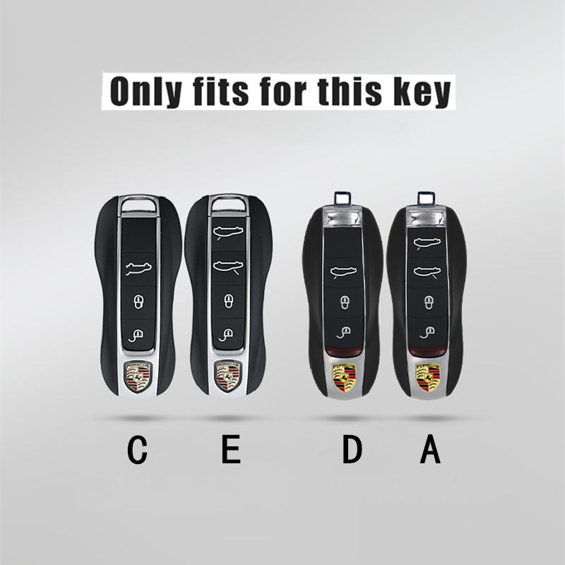 Zinklegering Silikon Bilnyckelskal Skyddsskal För Porsche Panamera Spyder Carrera Macan Cayman Cayenne 911 970 981 991