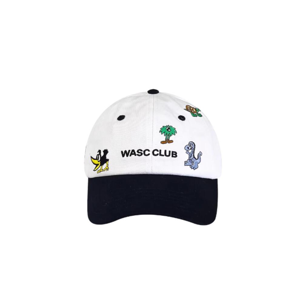 Korean Vintage Classic Baseball Cap for Men Women, Cotton Mesh Animal Embroidery Black, For Travel Outdoor Streetwear Adjustable белый