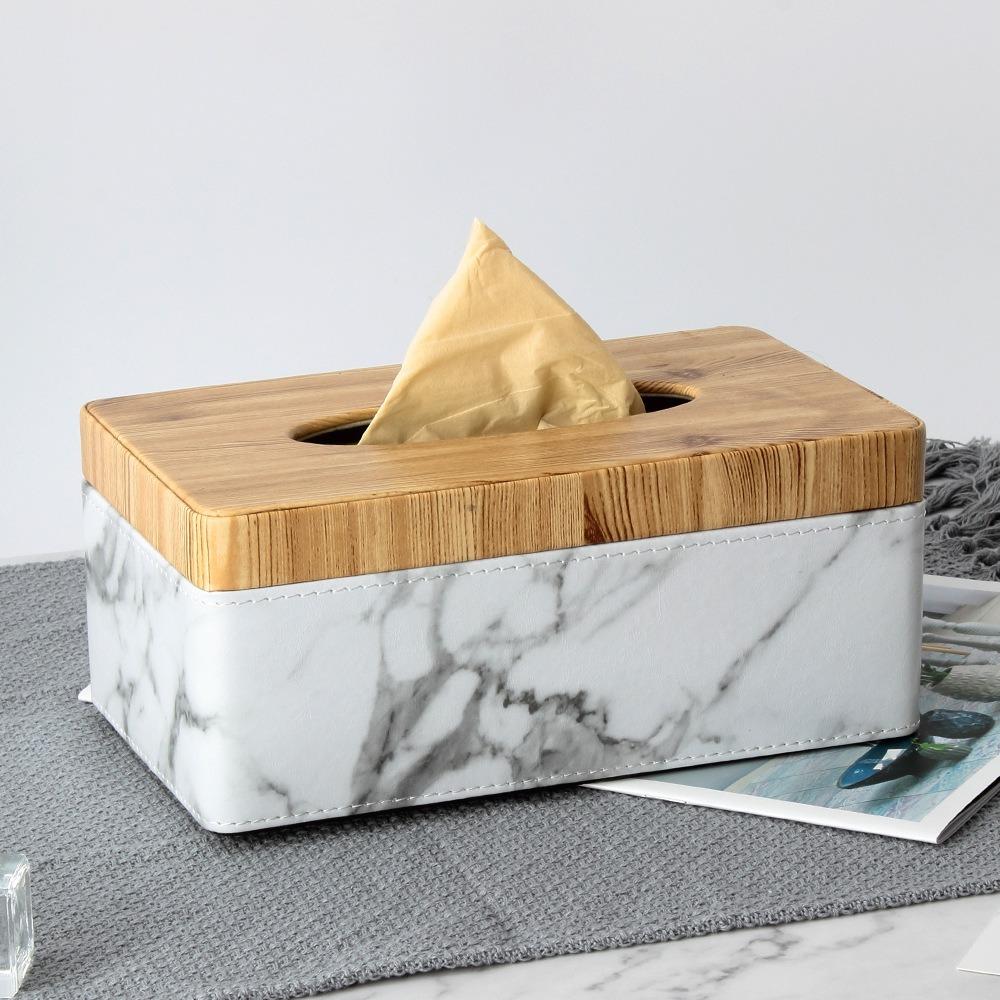 with Lid Napkin Storage Box Marbling Paper Towel Dispenser Durable Napkin Holder Living Room