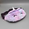 Kids Unicorn Plush Crossbody Bag - Cute Winter Cartoon Fanny Pack for Girls