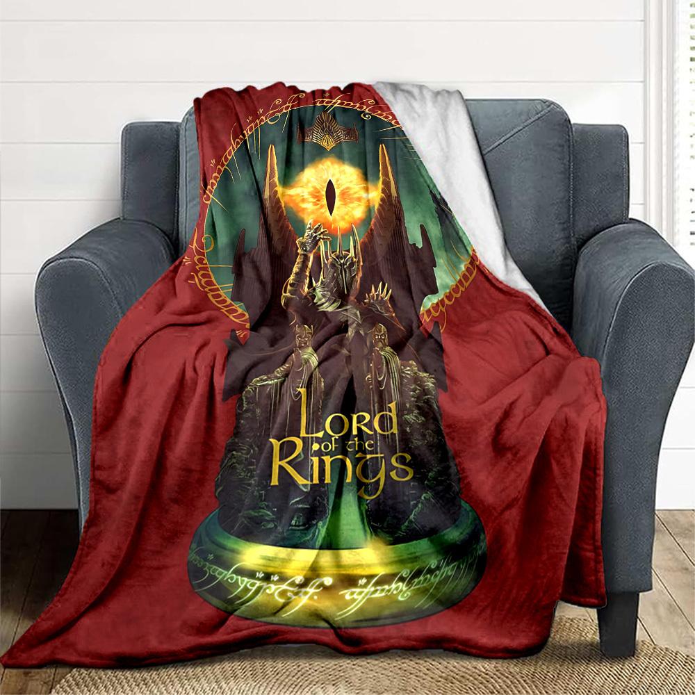1pc Lord of the Rings Blanket Lightweight Flannel Throw For Sofa, Bed, Travel, Livingroom, Office, Couch, Chair, And Bed