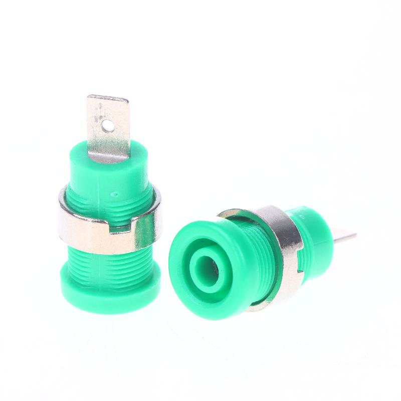 10Pcs Binding Post Adapters Ten For 4mm Banana Female Jack 4mm Banana Plug Connectors Panel Mount Socket