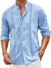 Men's Cuban Style Casual Button Summer Beach Vacation Shirt