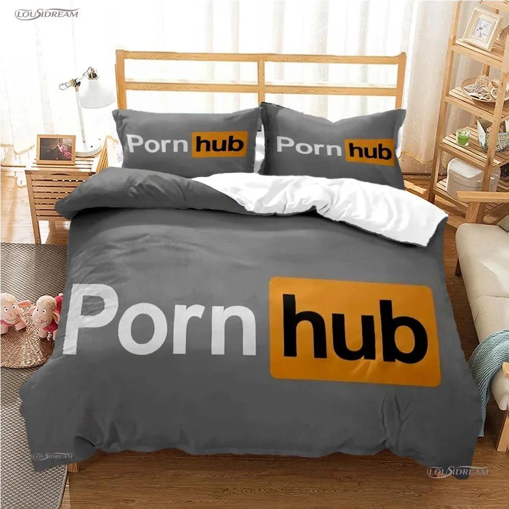 P-Porn H-hub Fashion Tread Σετ κρεβατιού Παπλωματοθήκη για όλες τις εποχές Μαλακή παπλωματοθήκη και μαξιλαροθήκη για εφήβους Μονόκλινο/Δίκλινο/Queen/King King