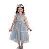Kids Girls Short Sleeve Elsa Princess Bow Tulle Long Birthday Party Dress