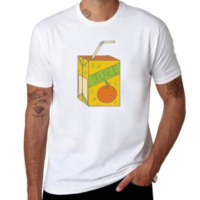 Orange Juice Box TShirt Man T Shirt Cotton Man T Shirt Summer TShirt