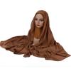 Newest 2 IN 1 High Quality Solid Color Chiffon Scarf Hijab With Niqab Set Instant Headscarf And Under Cap For Muslim Woman