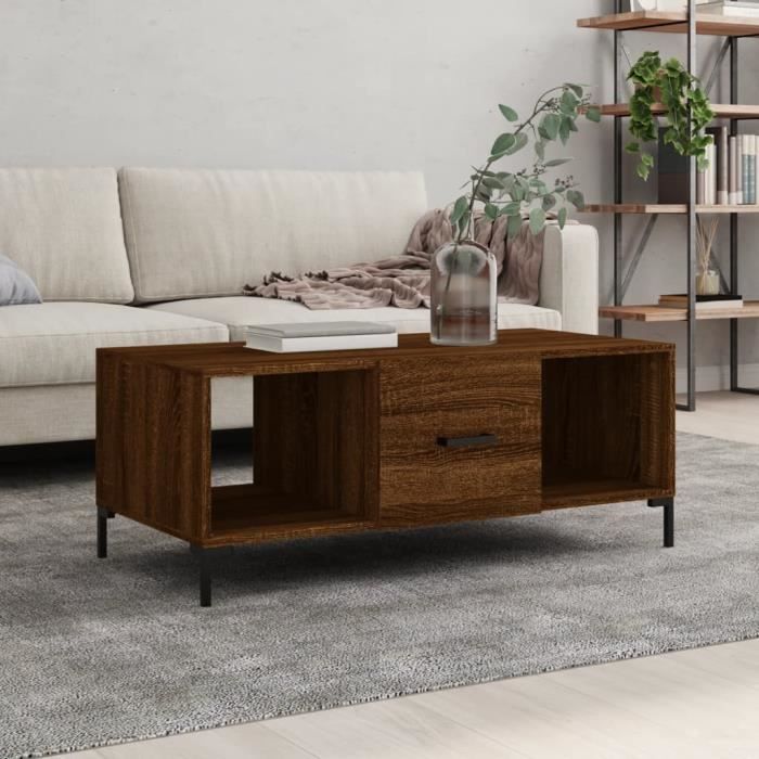 VidaXL Coffee Table Brown Oak 102x50x40 Cm Engineered Wood 829307