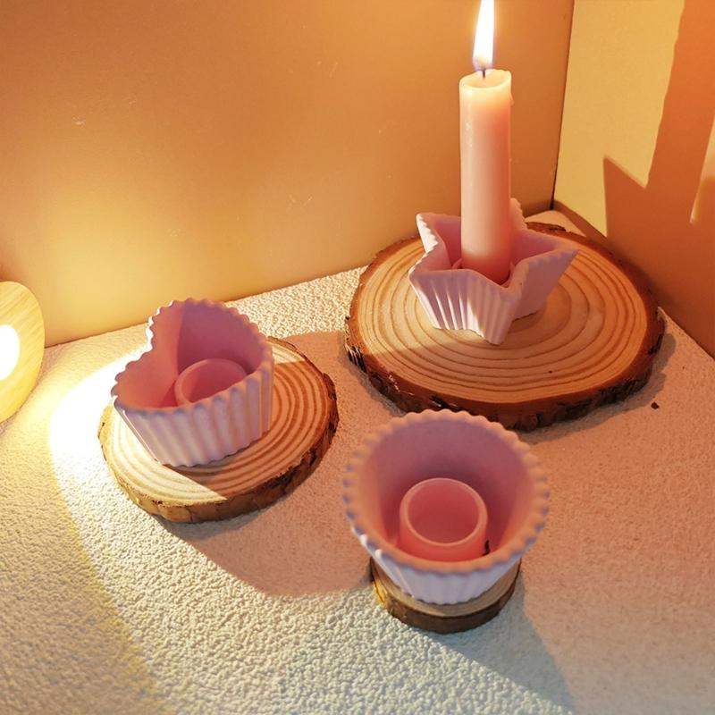 Multifunctional Striped Home Decors Mold Reusable Silicone Mold for Striped Candlestick Creation for Hobbyists