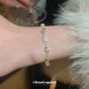 Zircon Square Claw Diamond Bracelet Light Luxury Niche Temperament Sweet Bracelet Korean Fashion High-end Sense Versatile Jewelry