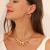 Gold chain ins exaggerated short choker necklace trendy punk style necklace