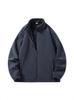 Autumn/Winter Fleece Couple's Jacket: Velvet-Thickened, Warm, Stand Collar, Pure Color Outerwear