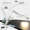 NODOCA Magnifying Glass with Stand and Desk Lamp with 5x Adjustable 72 Stepless USB White Light, Magnification, Foldable, Angle, LEDs, 3-Color