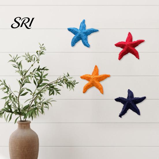 Party Decoration Supplies Starfish Figurine Resin Aquarium Realistic Artificial Waterproof Ornaments Ornament for Fish Tank Home Nautical Decor