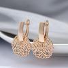 Vintage Pattern Women's Dangle Earrings Golden Trendy Daily Jewelry