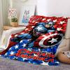 1 stuks Captain America Deken Lichtgewicht Flanellen Plaid Voor Bank, Bed, Reizen, Kamperen, Woonkamer, Kantoor, Bank, Stoel, En Bed