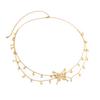 Ingemark Boho Sexy Hollow Butterfly Waist Belly Belt Chain for Women Summer Bikini Crystal Tassel Pendant Link Body Jewelry Gift