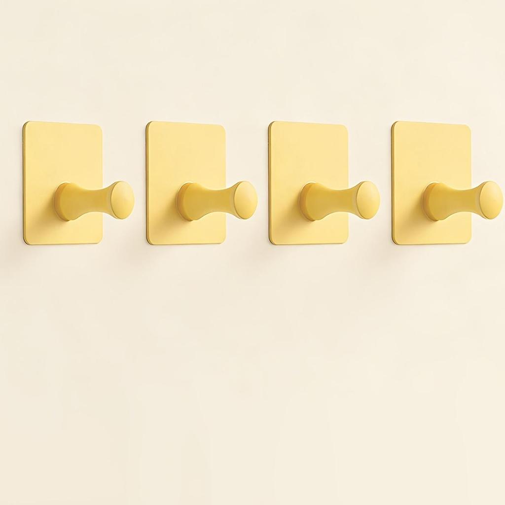4pcs Amoichic Modern Wall Hooks, Easy‑Install for Bathroom & Kitchen, Ideal for Robes & Hats